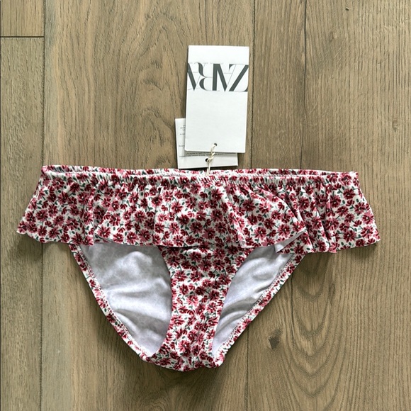 Zara Other - Zara Floral Ruffle Bikini Bottoms